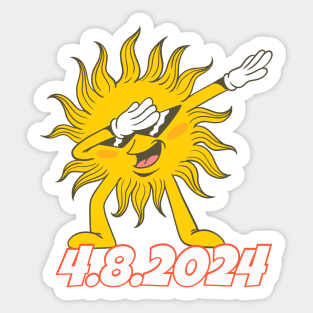 Total Solar Sun Eclipse Dabbing Sun 4.8.2024 Sticker